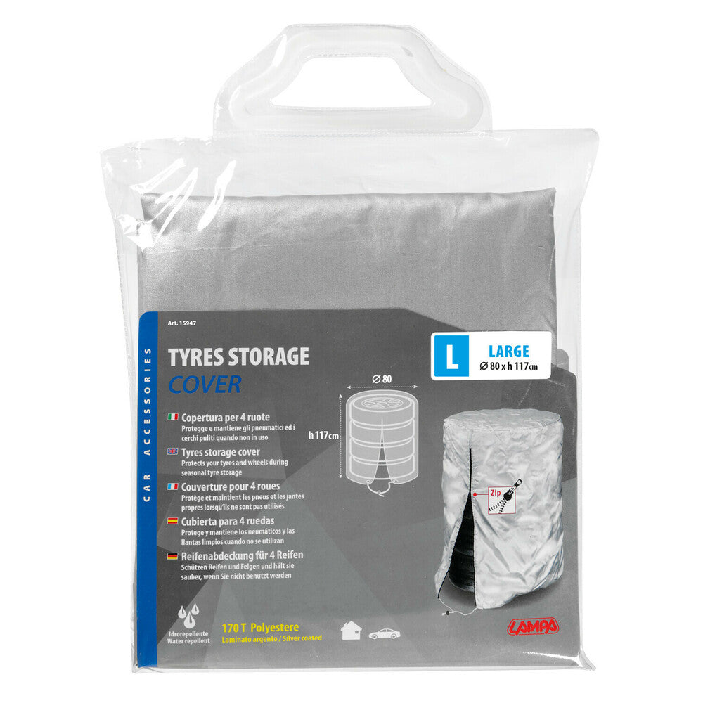 Water-repellent tire storage cover