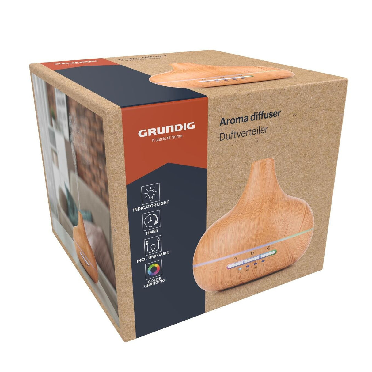 Illóolaj diffúzor LED időzítővel 16,8 × 14,5 cm