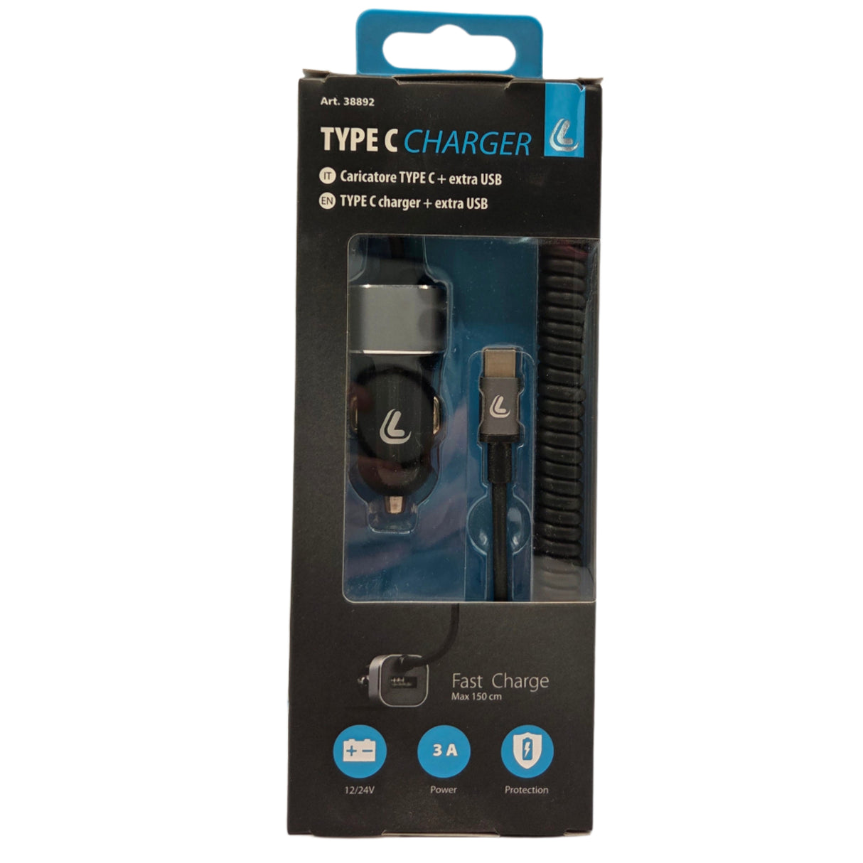 Cigarette Lighter USB-C Charger with 1 port 3000mA