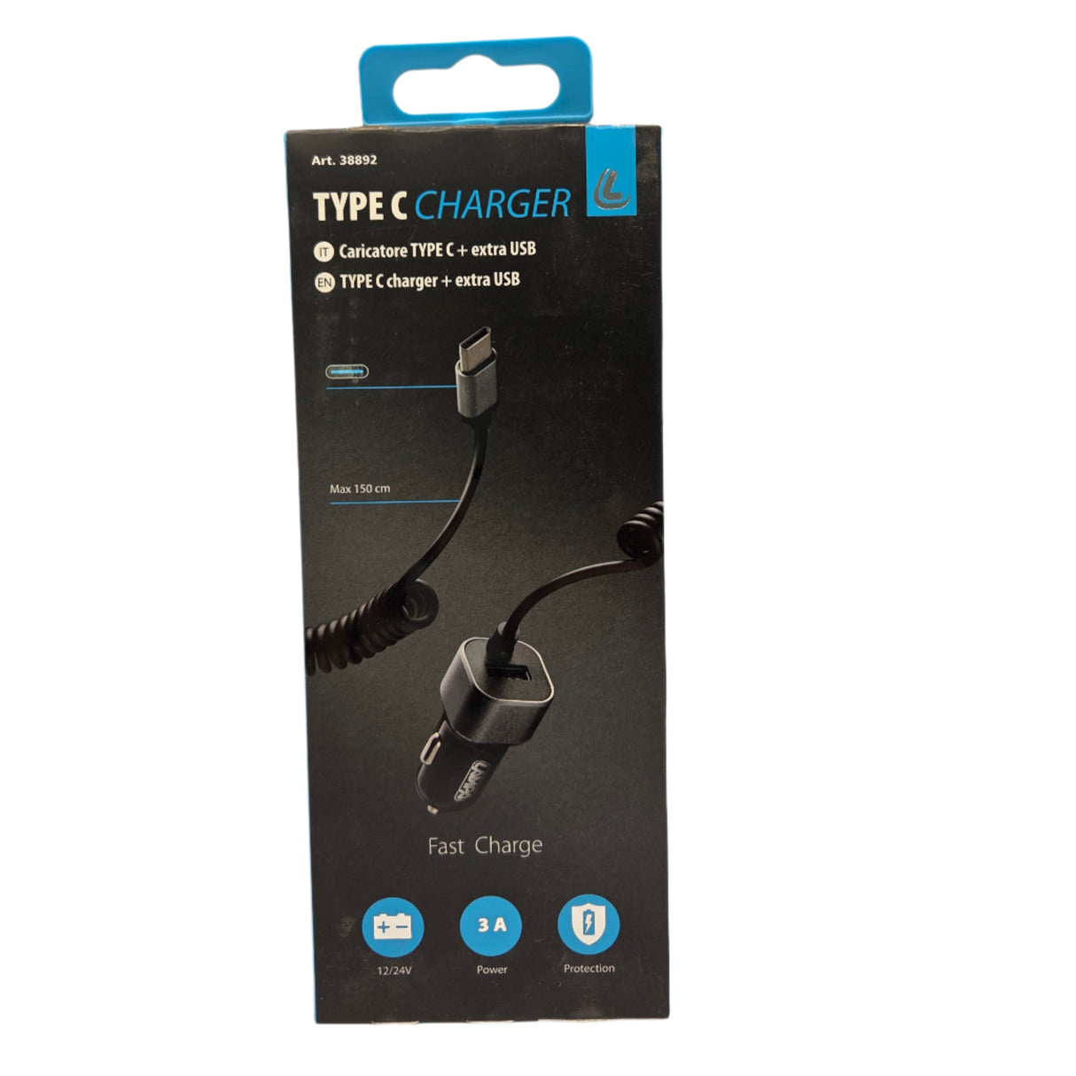Cigarette Lighter USB-C Charger with 1 port 3000mA