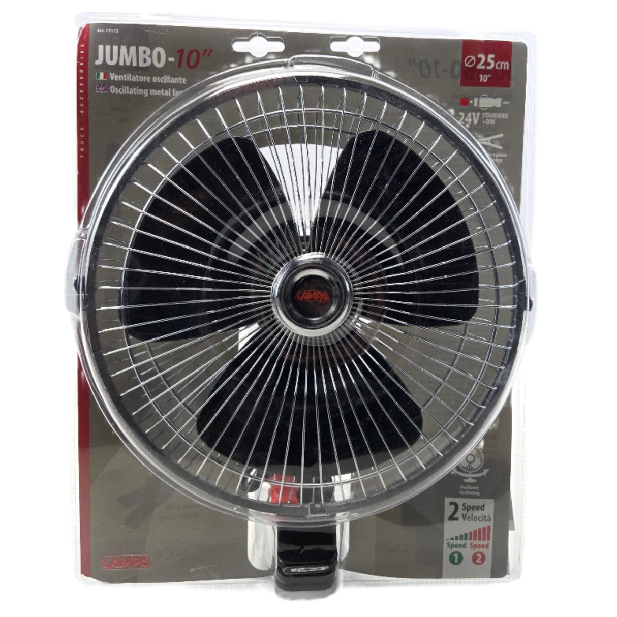 Car fan with clip 24V
