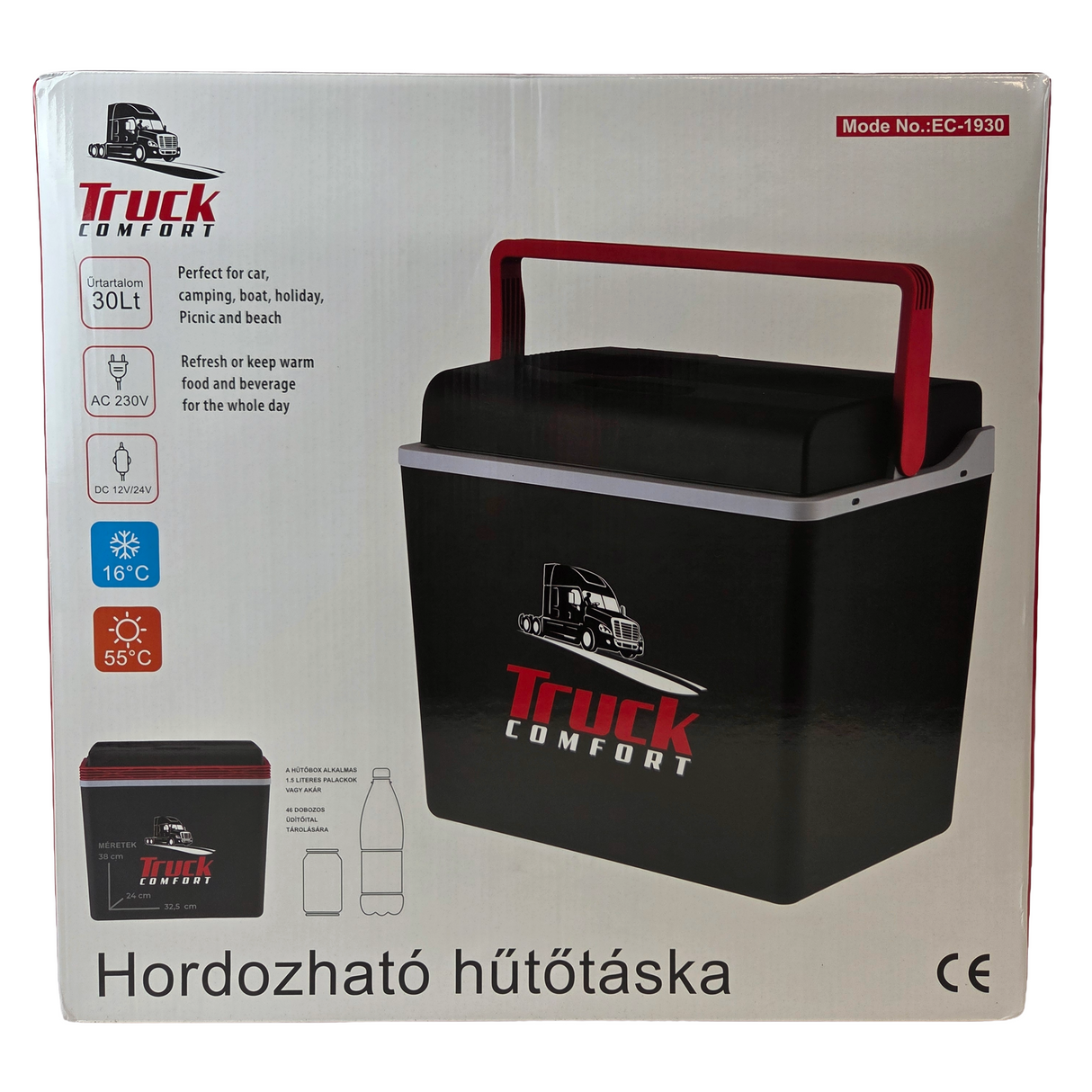 Elektromos hűtőtáska 30 literes 12/24/230V