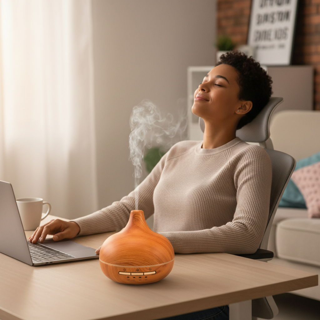 Illóolaj diffúzor LED időzítővel 16,8 × 14,5 cm