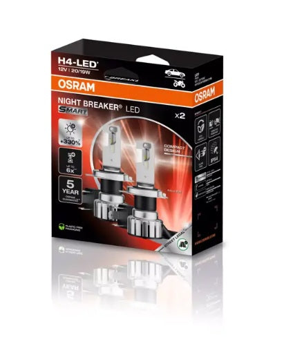 LED bulb for car H4 and H7 Osram Night Breaker set