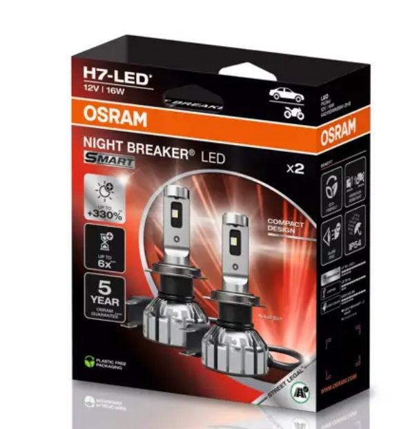 LED bulb for car H4 and H7 Osram Night Breaker set