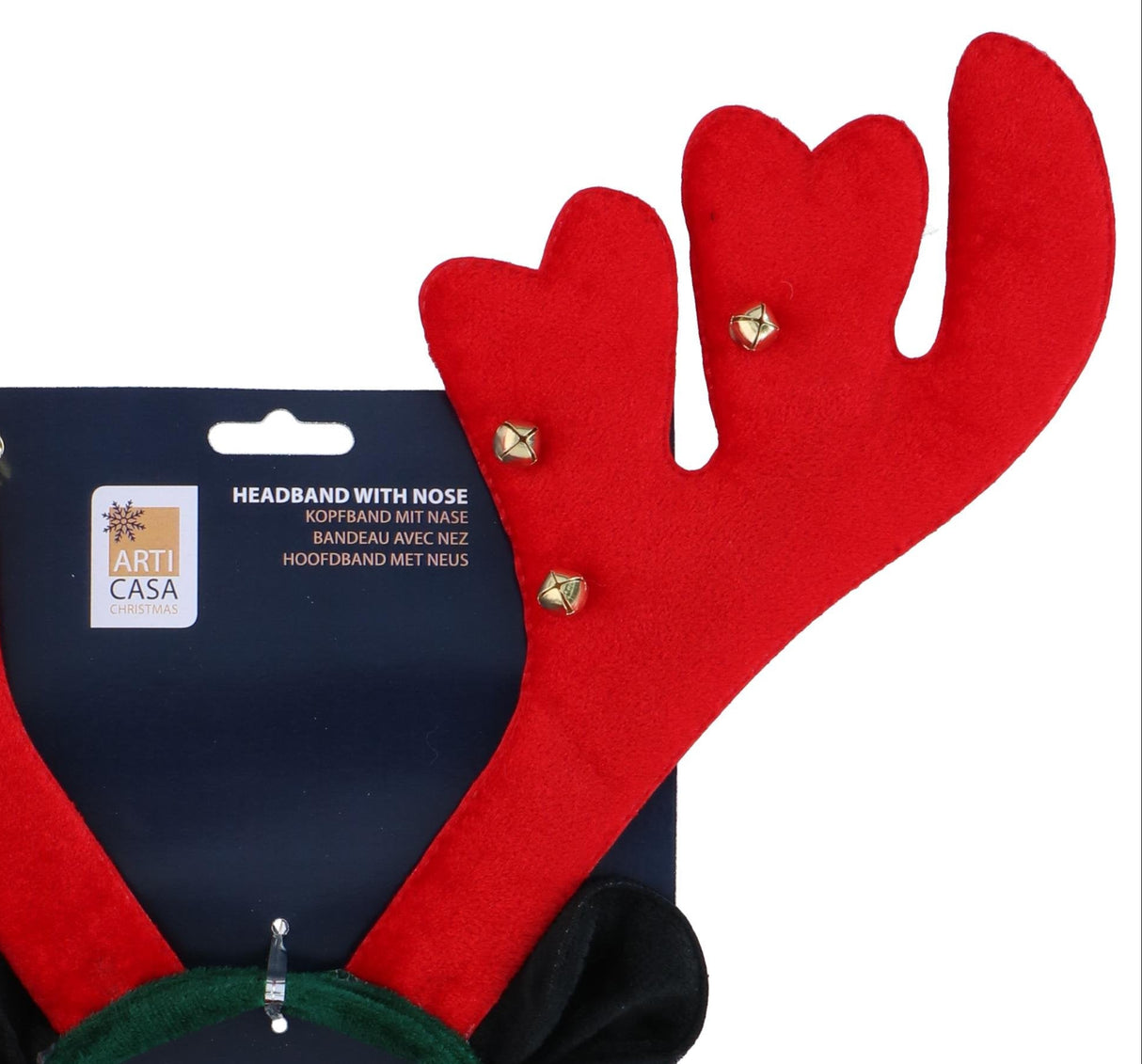 Karácsonyi fejpánt rénszarvasos világító orral