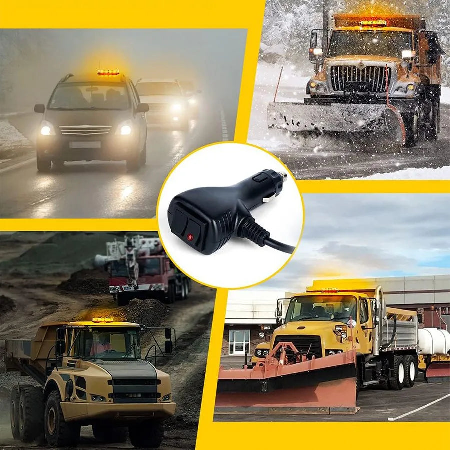 Light bar flashing yellow