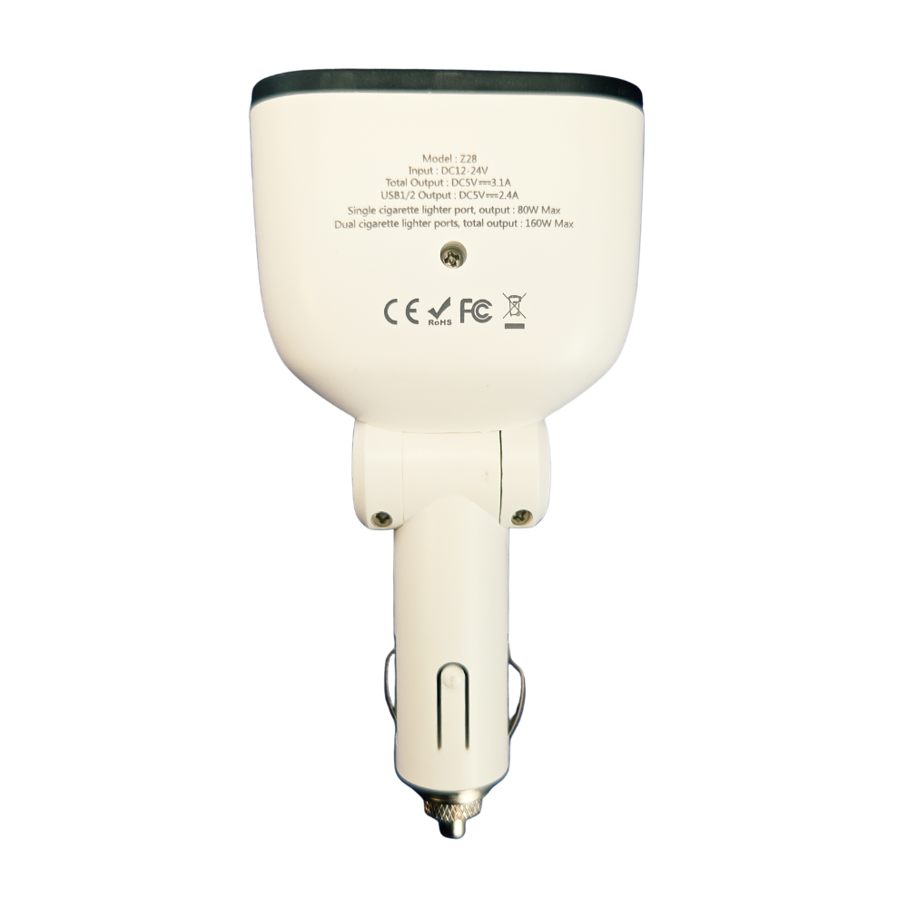 Autós töltő kettős USB és dupla szivargyújtó aljazat 3.1A