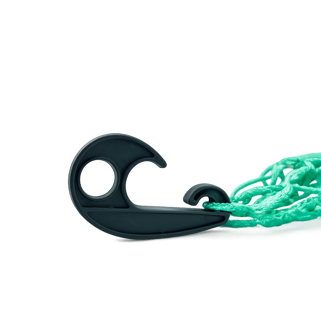 Plastic hook for cargo net, black