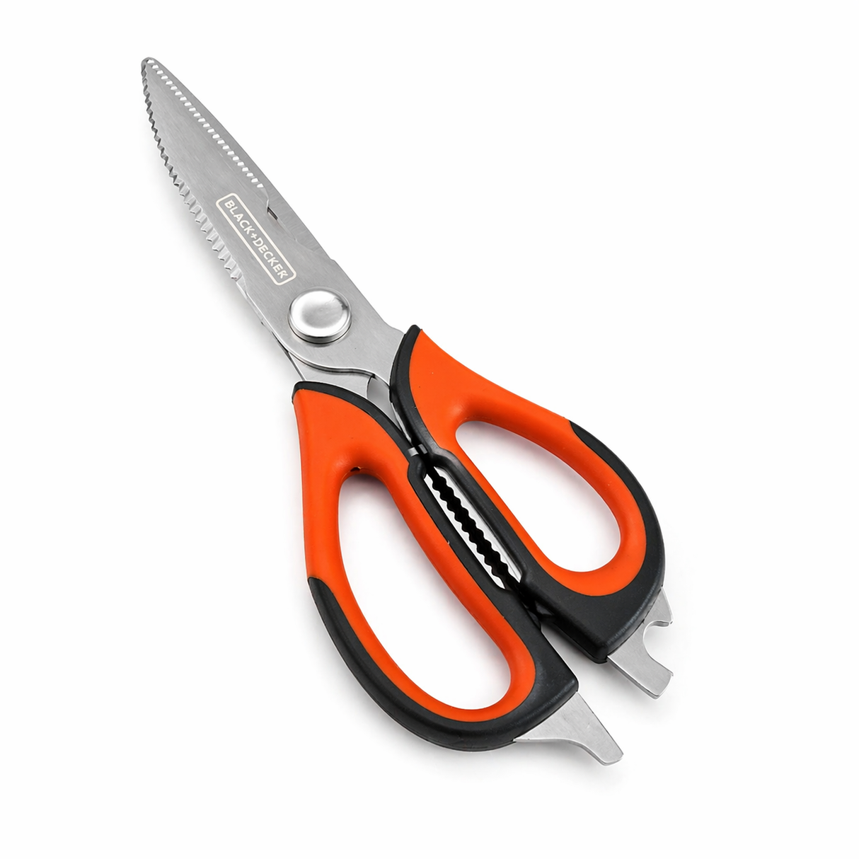 Kitchen Scissor Set 5-in-1 with Serrated Blade and Built-in Tools (Bottle Opener, Peeler, etc.)