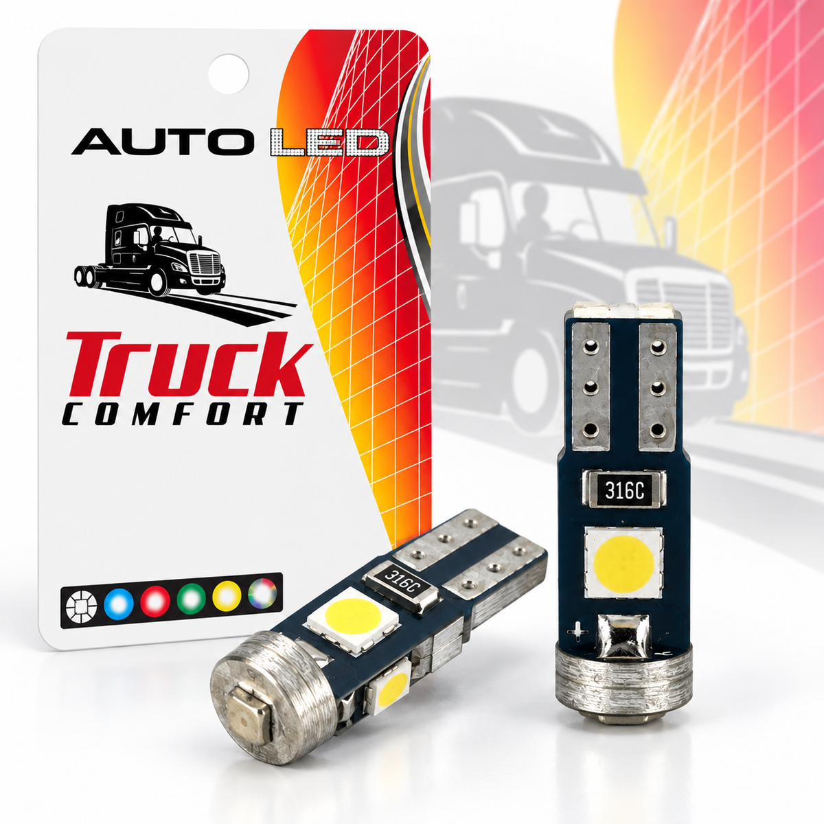 Led izzó fehér 12V T5