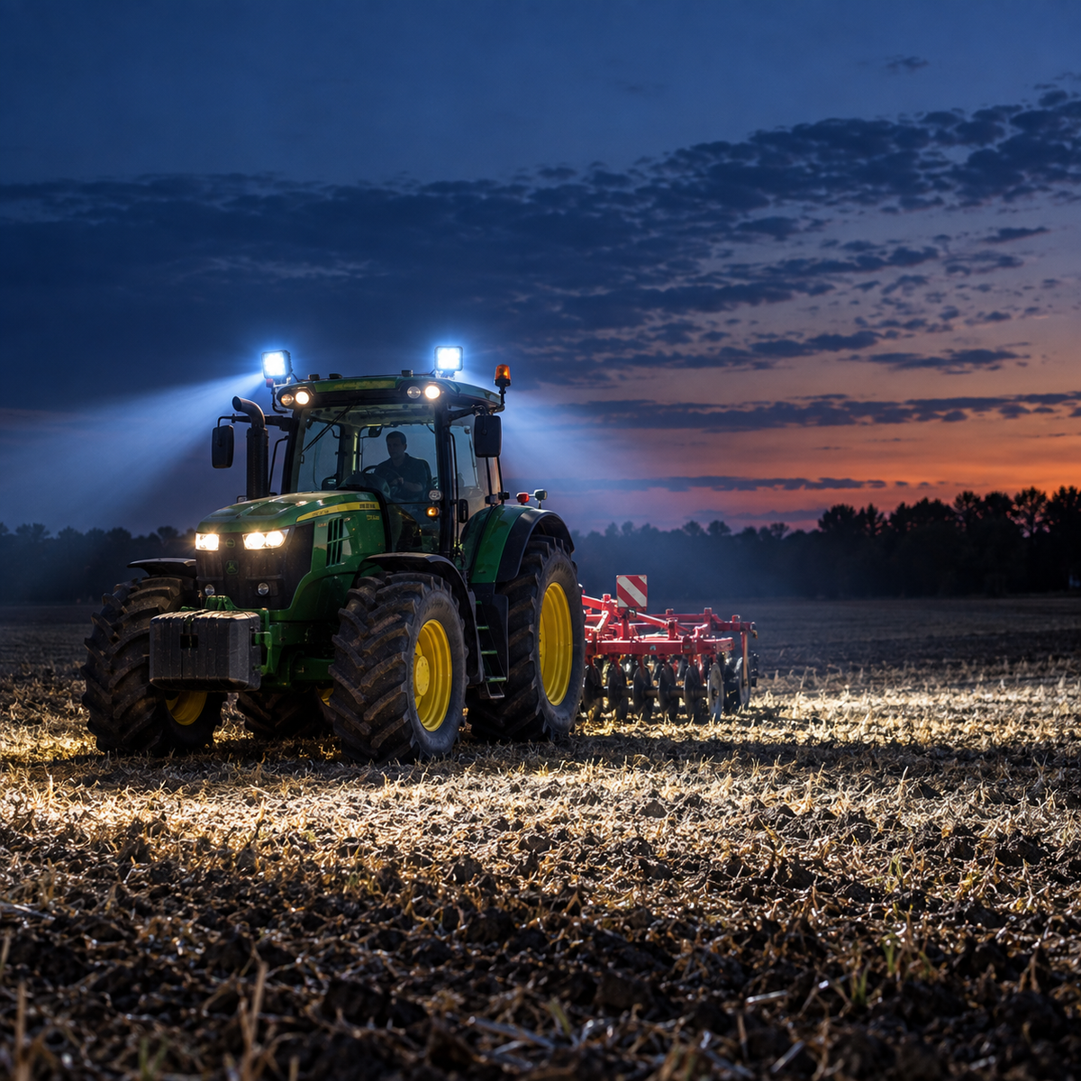 Led munkalámpa szögletes terítő 27W 12/24V kék