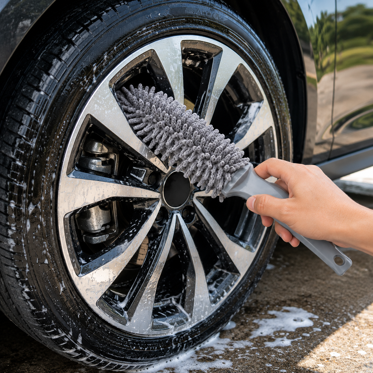 Dusting brush microfiber for car care 39x7 cm
