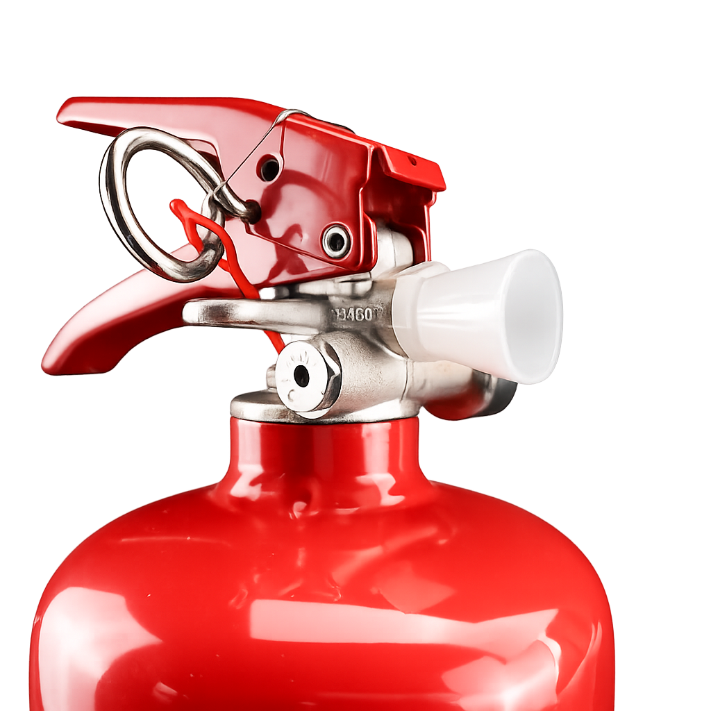 Powder fire extinguisher ABC with bracket and pressure gauge
