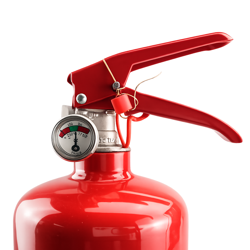 Powder fire extinguisher ABC with bracket and pressure gauge