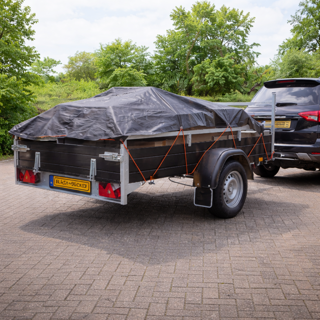 Trailer tarpaulin 1.6 x 2.5 m black