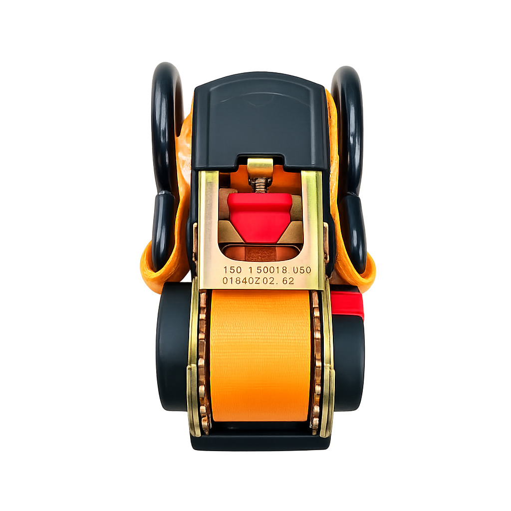 Automatic ratchet strap with hook for load securing GS TÜV