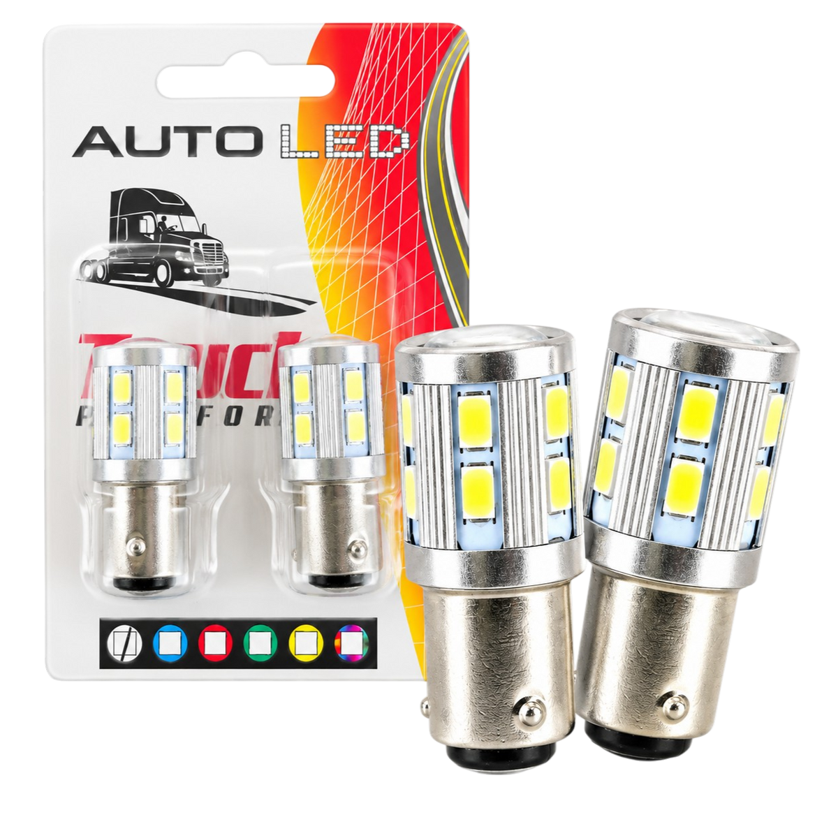 SMD LED bulb pair with Bay15D sockets
