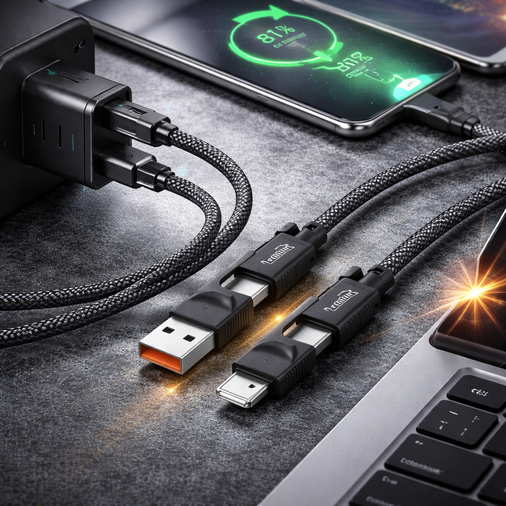 USB Phone Charging Cable (MULTI 4-in-1) 66W
