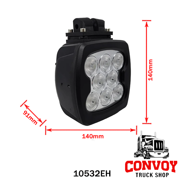 Work lamp LED square 12/24V