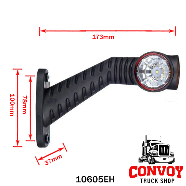 Szélességjelző gumilámpa könyök nagy LED-es Superpoint 3