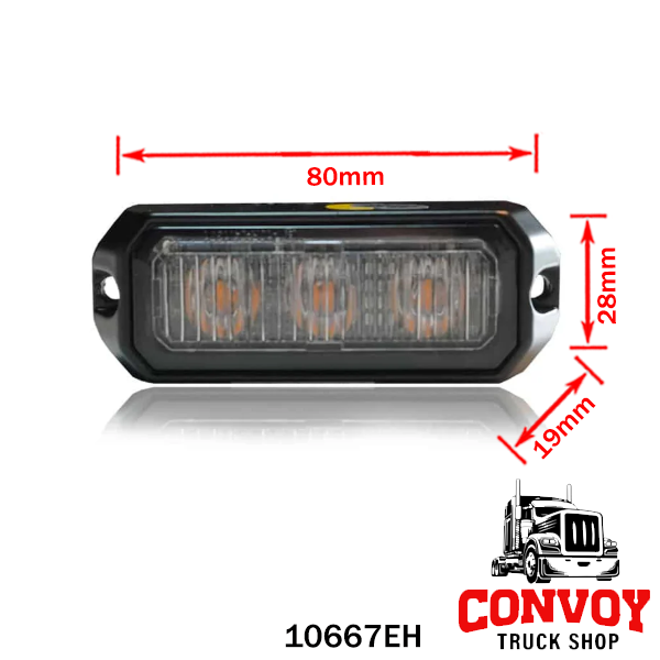 Villogólámpa kiegészítő 3LED sárga 12/24V 26 funkciós