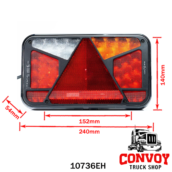 Lámpa LED 6 funkciós háromszög prizmás csatlakozós Canbus 12V