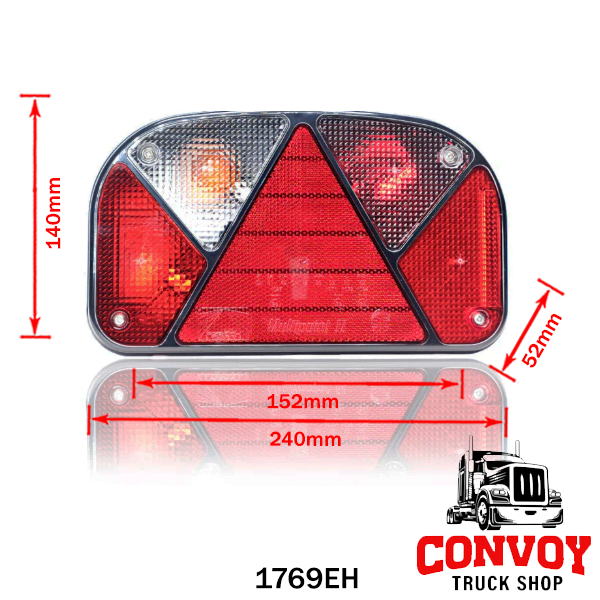 Lámpa utánfutó Multipoint II 12V Aspöck