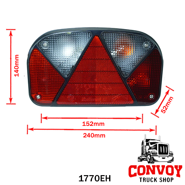 Lámpa utánfutó Multipoint II 12V Aspöck