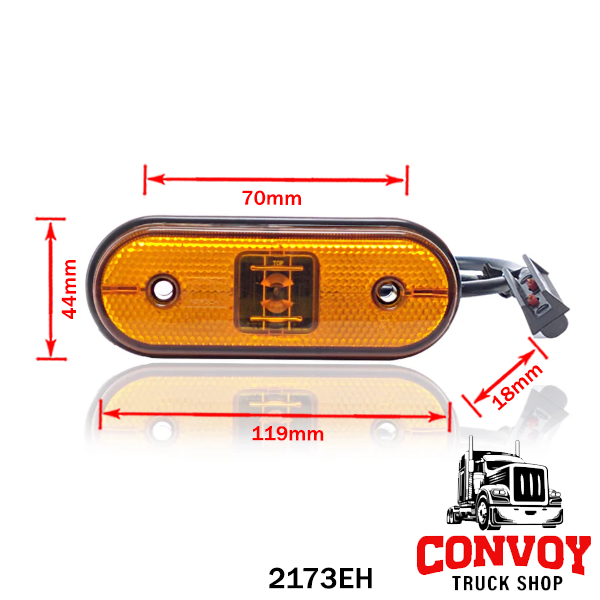 Lámpa LED Unipoint sárga 0.5m kábellel Aspöck