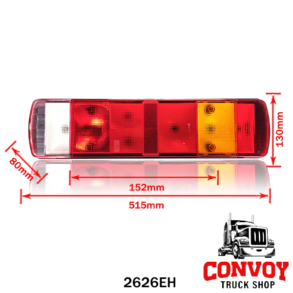 Lámpa Volvohoz 7 kamrás lekerekített helyzet