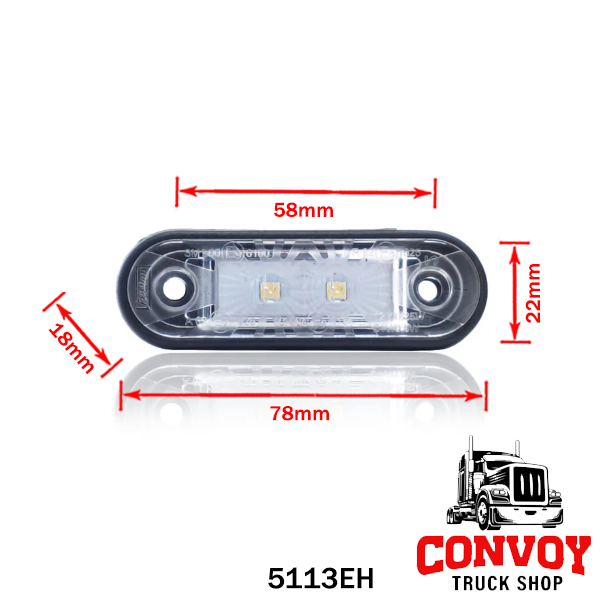 Lamp position LED installed