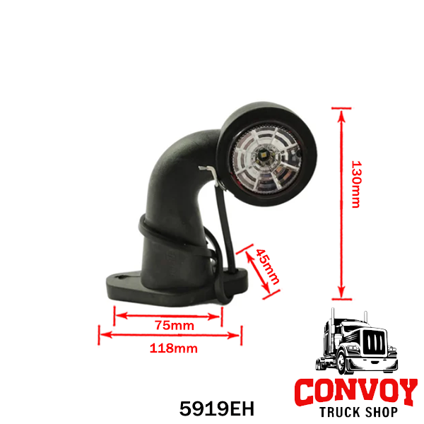 Width alarm rubber lamp elbow LED microprism