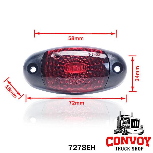 Lamp position LED oval small