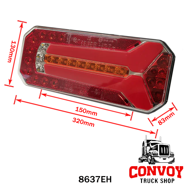 Lamp LED 6 Functional Left-Right Foggy, Proper Prism 12/24V