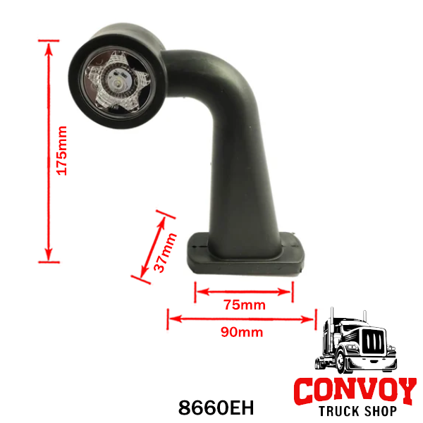 Width-indicator rubber lamp elbow large LED star