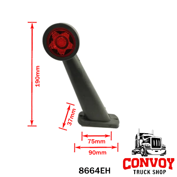 Szélességjelző gumilámpa egyenes LED-es csillag nagy