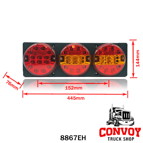 Lamp Rear LED 5 Function Rolls 12/24V