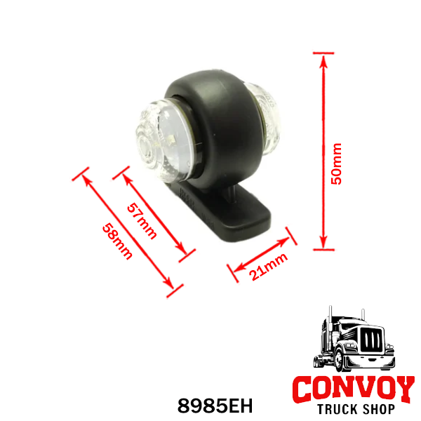 Szélességjelző gumilámpa omega LED-es mini