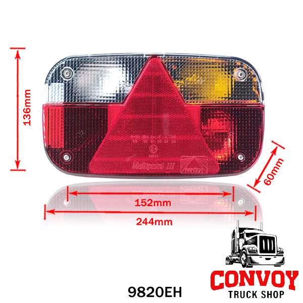 Lámpa utánfutó Multipoint III 12V Aspöck