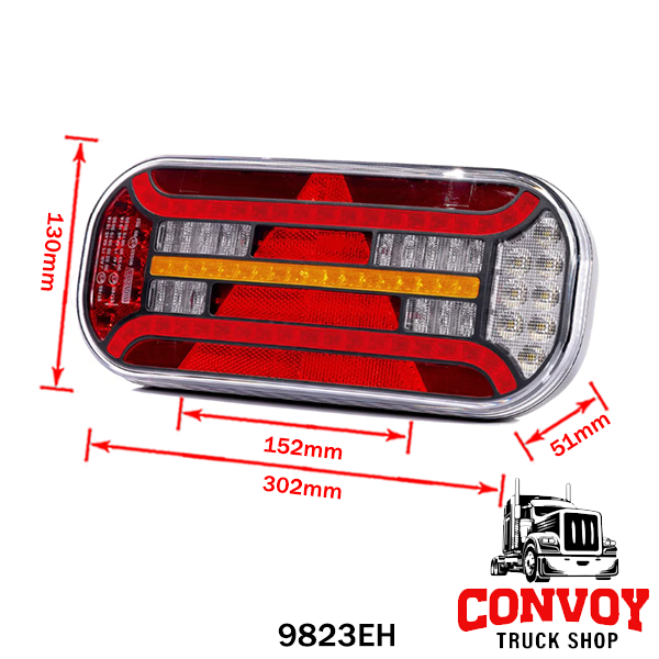 Lamp LED 6 Functional Dynamic Indexxel Triangle Prism 12-36V