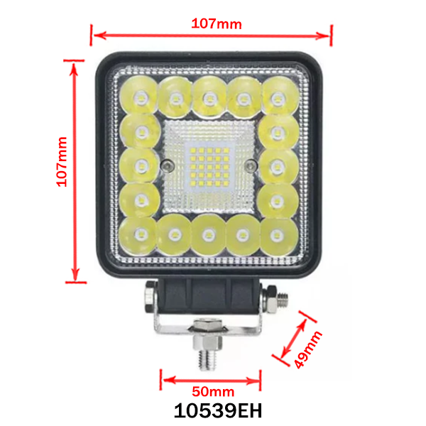 Work lamp LED square combined light 12/24V