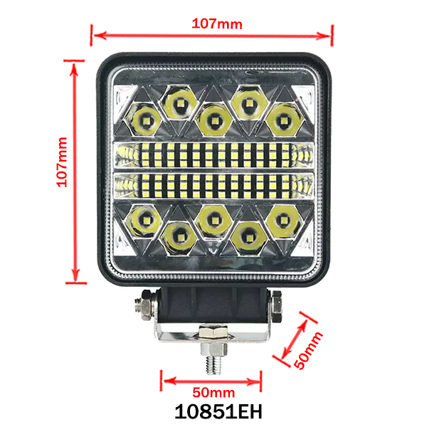 Work lamp LED square combined light 12/24V