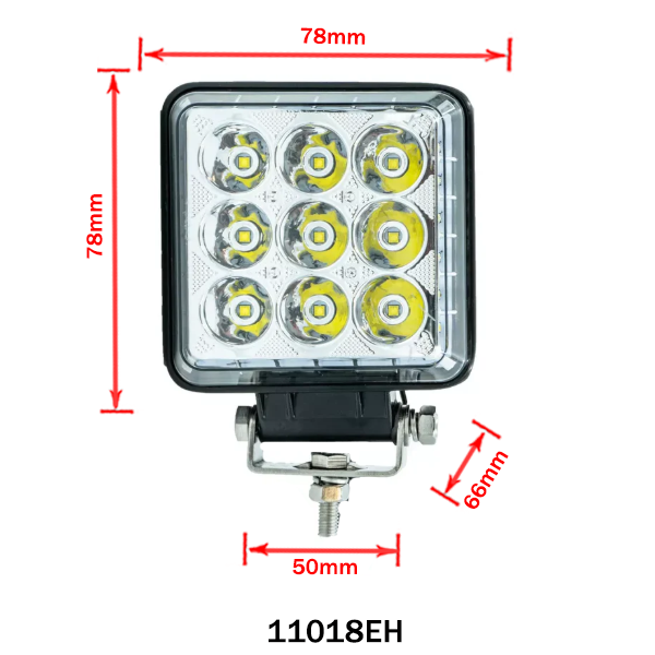 Work lamp LED square combined light 12/24V