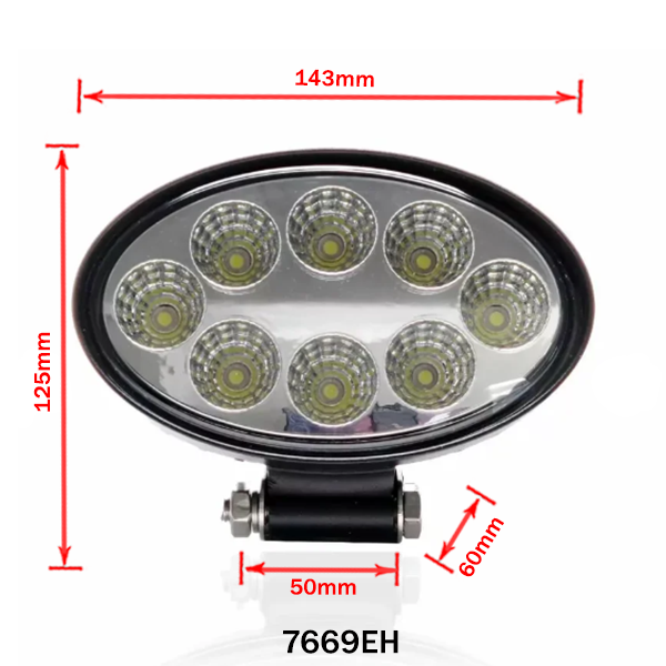 Work lamp LED OVAL TERROR 24W 12/24V