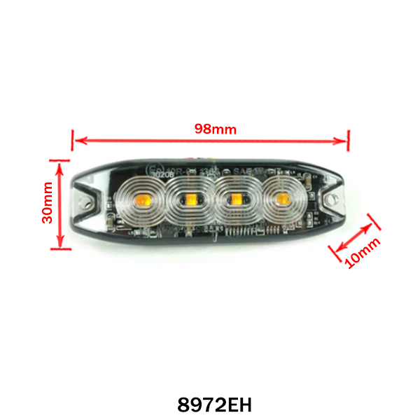 Flashing lamp yellow accessory thin 4led yellow 19 function