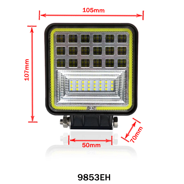 Work lamp LED square combined light 12/24V