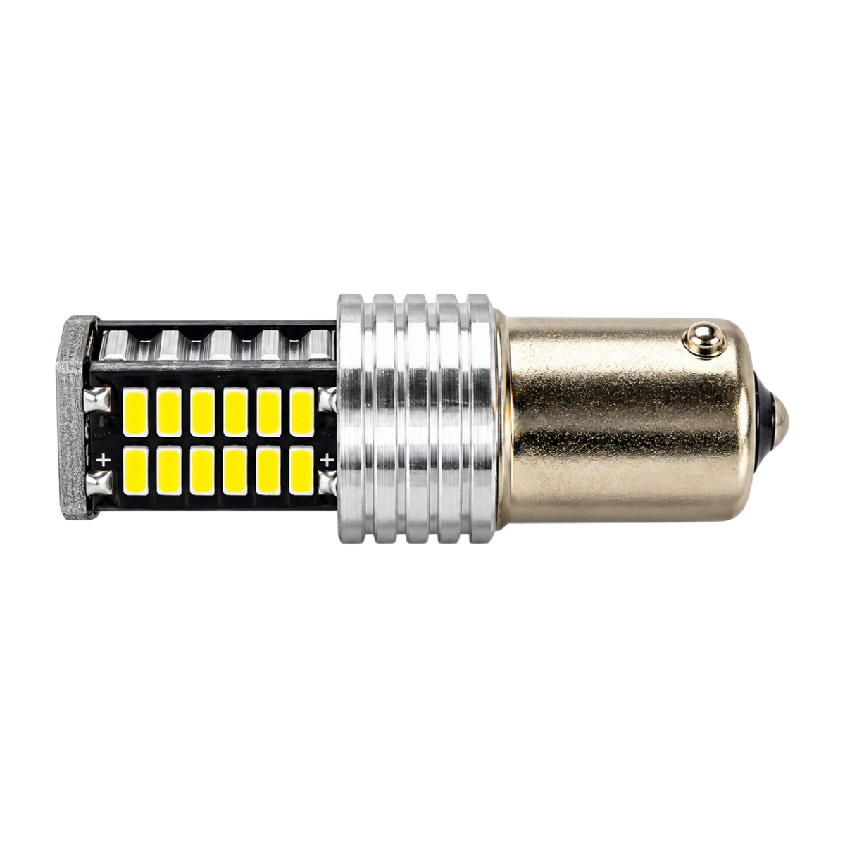 Autó LED izzó BA15S 30 SMD Canbus 12V fehér 2 db