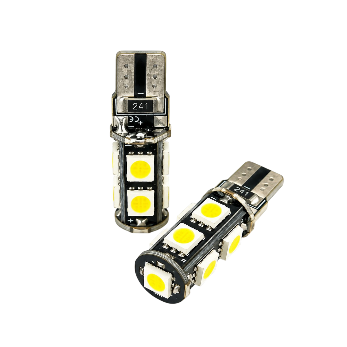 Autó LED izzó T10 SMD fehér fényű 2 db