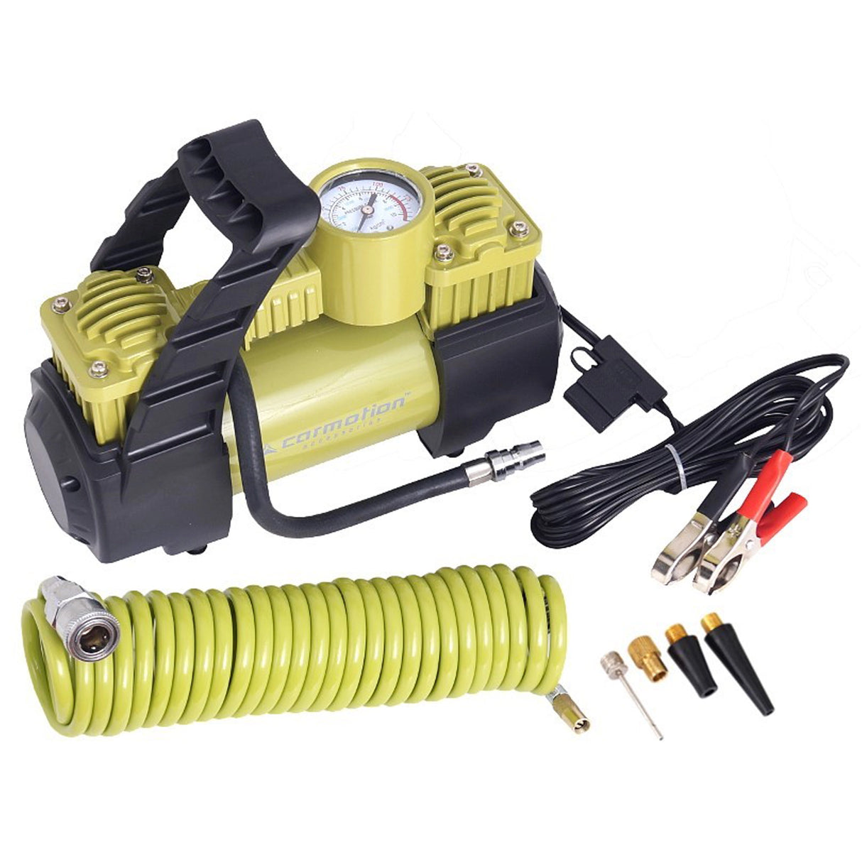 Dupla dugattyús autós légkompresszor 12V, 11 BAR, 70L / min CARMOTION